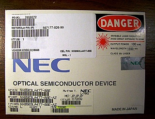 1531.8nm or 1535.0 10mW 14-pin butterfly laser for CATV and DWDM. P/N: NX8563LAxxx-88E.
