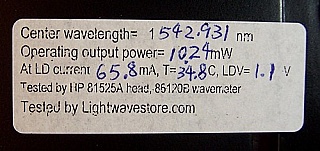 1.55um (1542.93, 1544.52, 1549.31nm) 10mW 14-pin butterfly laser for CATV and DWDM. Low linewidth. Renesas/NEC P/N: NX8563LAxxx-88E. Used.