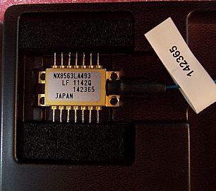 1.55um (1542.93, 1544.52, 1549.31nm) 10mW 14-pin butterfly laser for CATV and DWDM. Low linewidth. Renesas/NEC P/N: NX8563LAxxx-88E. Used.