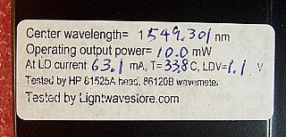 1.55um (1542.93, 1544.52, 1549.31nm) 10mW 14-pin butterfly laser for CATV and DWDM. Low linewidth. Renesas/NEC P/N: NX8563LAxxx-88E. Used.