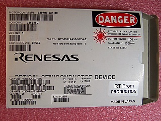 1.55um (1542.93, 1544.52, 1549.31nm) 10mW 14-pin butterfly laser for CATV and DWDM. Low linewidth. Renesas/NEC P/N: NX8563LAxxx-88E. Used.