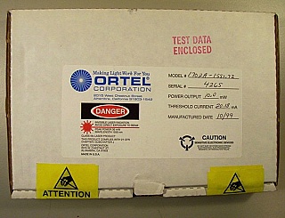 1551.72nm 10mW 14-pin butterfly laser for return-path CATV and DWDM. P/N: 1702A  AWDM