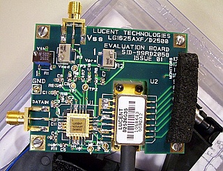 1549.32nm Lucent D2526G35 isolated DFB Laser with evaluation board(laser driver), Peak>2mW