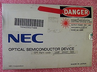 ~1.55um 2mW DFB laser 4-pin module.  With 2.5mm ferrule. NEC model: NDL7701P1F