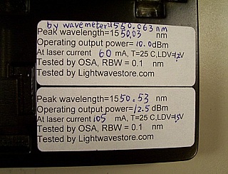 1550nm 20mW 14-pin butterfly DFB laser module. SEI  model: SLT5412-DB-F350