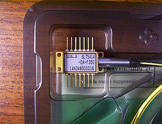 1549.32nm 14-pin butterfly DFB laser module, 5mW-average 10mW-peak. SEI  model: SLT5414-DA-F350