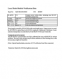 1548.51nm/1549.32nm 2-ch tunable 14-pin 5mW /10mW DFB laser. JDS model: CQF413/608-19360. 7dBm average, 10dBm peak.