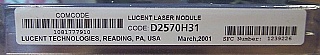 Around-1550nm 10mW isolated DFB Laser,  With MU or SC/PC fiber connector. Lucent/Agere model: D2570Hxx or D2570Yxx