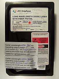 1560.79nm 14-pin 5mW /10mW DFB laser. JDS model: CQF915/408-19210. 7dBm average, 10dBm peak.