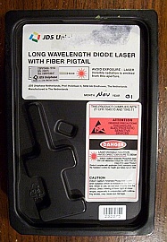 1566.647nm 14-pin 5mW /10mW DFB laser. JDS model: CQF915/408-19130. 7dBm average, 10dBm peak. With SC/APC fiber connector