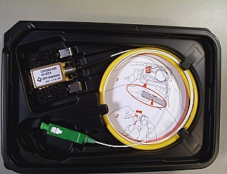 1541.35nm 14-pin 5mW /10mW DFB laser. JDS model: CQF915/428-19450. 7dBm average, 10dBm peak. With SC/APC fiber connector