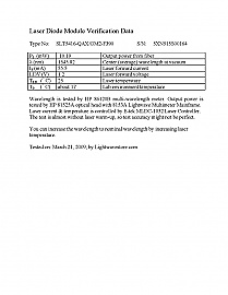 1.55um 14-pin butterfly DFB laser module, 5mW-average 10mW-peak. 2.5Gb. SEI  model: SLT5416-QAX/GM2-Fxxx