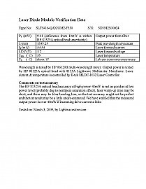 1.55um 14-pin butterfly DFB laser module, 5mW-average 10mW-peak. 2.5Gb. SEI  model: SLT5416-QAX/GM2-Fxxx