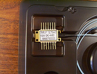 Tunable over 1539.77-1542.14nm. 14-pin butterfly DFB laser module, 5mW-average 10mW-peak. SEI  model: SLT5440-QAA/GM1-K460