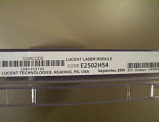 1534.25nm 14-pin butterfly laser  module with 2.5Gb/s EML(EA-mod).  Lucent E2502H54.  600km dispersion