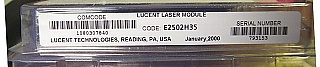 1549.32nm, 1550.12nm, or 1550.92nm 14-pin butterfly laser  module with 2.5Gb/s EML(EA-mod).  600km dispersion. Lucent model:  E2502H35,  E2502H34,  or E2502H33.