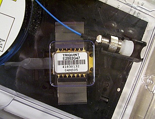 1553.33nm or 1539.768nm 14-pin butterfly laser  module with 2.5Gb/s EML(EA-mod).  Triquint/Lucent P/N: E2502G30 or E2502G47.  600km dispersion