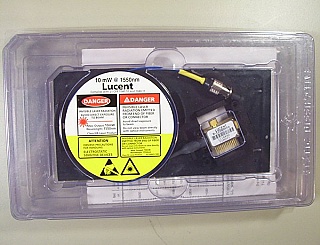 1537.4nm laser  module with 10Gb/s EML(EA-mod).  Lucent M-E2580H50.  with integral driver IC.
