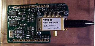 ~1.55um C-band laser  module with 10Gb/s EML(EA-mod).  Toshiba model: TOLD387S-EADCE1.    with mini PCB. Sell 'As Is'