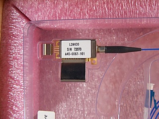 1.55um EML laser module with built-in 40Gb/s EA-modulator. With LC/PC or SC/PC fiber connector. Cyoptics P/N: A40-0067-101.