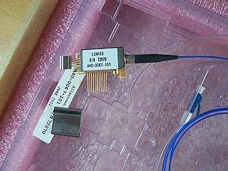 1.55um EML laser module with built-in 40Gb/s EA-modulator. With LC/PC or SC/PC fiber connector. Cyoptics P/N: A40-0067-101.