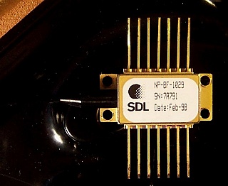 14-pin butterfly laser. Unknown wavelength, no specification. 'Sell As Is', 'No Return'. SDL model: NP-BF-1029.