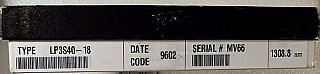 1309nm 14-pin pulsed DIL laser for OTDR. Rated output power 40mW at 344.9mA.  With temperature controller. Nortel model:  LP3s40-18
