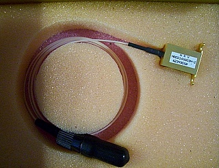 ~1.55um LED, MRV P/N: MRED145003M-2. Spectrum width >50nm. With MM fiber, biconic connector