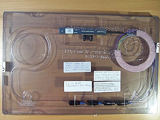 It seems 20Gb modulator.  With 4 FC/PC fiber connectors, all at one side of modulator body. Lucent  model: 2644X000. Seems high loss. 'Sell As Is'.