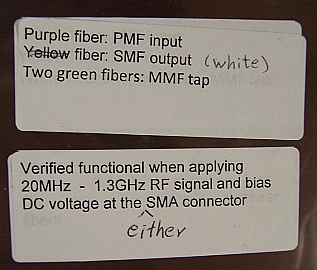 It seems 20Gb modulator.  With 4 FC/PC fiber connectors, all at one side of modulator body. Lucent  model: 2644X0002. 'Sell As Is'.