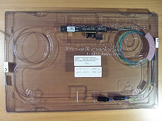 It seems 20Gb modulator.  With 2 FC/PC fiber connectors, all at one side of modulator body. Lucent  model: 2644X0003. 'Sell As Is'.