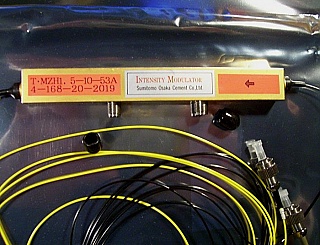 10Gb intensity modulator,  with 2 FC/PC connectors. Sumitomo P/N: T•MZH1.5-10 -53A. 'Sell as is'. You can retrurn if you are not satified, but two-way shipping fee is not refunable. request.