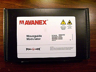 1.55um 1-GHz  AM-1  Dual Output Analog Modulator, with two RF ports. Avanex P/N: 790304702.  `Sell As Is`.