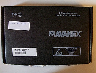 10Gb/s chirped optical digital intensity modulator with VOA.  with GPO RF port, Avanex P/N:7910553-A. Slightly used with 2 fiber connectors.