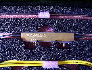 10Gb/s chirped optical digital intensity modulator with VOA.  with GPO RF port, Avanex P/N:7910553-A. 'mechanical sample' is marked on the product box