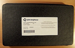 C-band and L-band  10Gb/s  optical digital intensity modulator.  Zero chirp. JDS P/N: IOAP-MOD9140-B-B-0-AA1.  With FC/PC connector at both fiber ends.