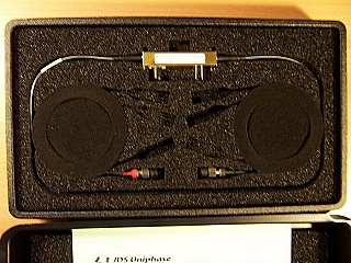 C-band and L-band  10Gb/s  optical digital intensity modulator.  Zero chirp. JDS P/N: IOAP-MOD9140-B-B-0-AA1.  With FC/PC connector at both fiber ends.