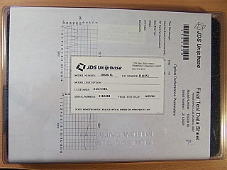 1.55um C-band 10Gb/s Bias-Ready optical digital intensity modulator, we have modulator driver for this modulator. Sample verified chirp-free. JDS P/N: 10020416. 6-dB insertion loss. Not Oxidized .