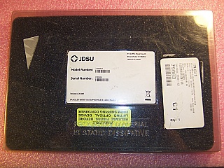 2.5-Gb/s optical modulator. It looks like phase modulator. Bias-free. For 1.55-um wavelength C-band. JDS P/N: 21009825. 'Sell As Is'