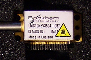 10Gb/s Compact InP MZ Modulator with DWDM Laser. Negative Chirp, etalon, high power, 1535.04nm. Bookham model: LMC10NEV3504-C57. Used,  'Sell As Is', 'No Return'