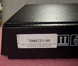 40Gb/s optical amplitude modulator, with modulator driver. 1530-1610nm. Ultra low drive voltage. Dual RF drive (GPPO ineterface). Modulator: Fujitsu model: FTM7937EZ/202; Opnext Assy P/N: 7000215-00
