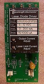 $58 each if buy 10pc. 200mA Laser diode driver module within driver board. Wavelength electronics model: LDD200-2P/PSS