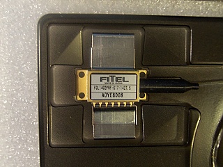 1427.5nm 160mW laser module. Fitel model: FOL1402PMF-617-1427.5. PMF with FBG