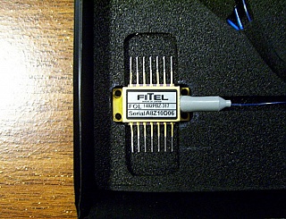 Fitel 1480nm 140mW laser, P/N: FOL1402PBZ-317. SMF with internal isolator. without FBG