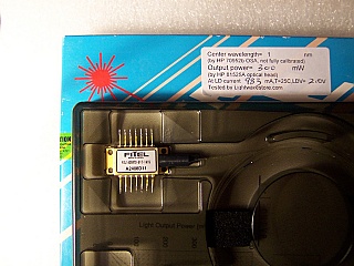 1416nm 300mW laser module. Fitel model: FOL1405RTD-617-1416. PMF with FBG