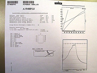 Sold. See other store product codes. 1460-1490nm 140mW Alcatel  A1948PLI Laser with internal isolator.  Product code: 3CN00207FC.  with SC/APC connector.
