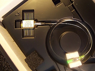 1420nm, 1427.5nm, or 1435nm 180mW laser module.  Alcatel model: A1948FBG. PMF with FBG