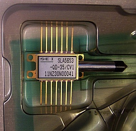 1435.7nm >180mW at 700mA laser module. SEI model: SLA5653-QD-35/CV1. PMF with FBG