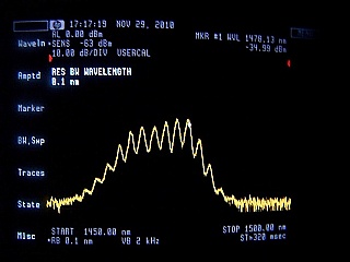 Spectra-Physics 1.48um pump laser module. 85% tested laser output data are > 200mW at drive current 900mA (higher power if drive over 1A). Sample tested good at 1.6A laser drive current