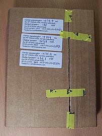 Spectra-Physics 1.48um pump laser module. 85% tested laser output data are > 200mW at drive current 900mA (higher power if drive over 1A). Sample tested good at 1.6A laser drive current